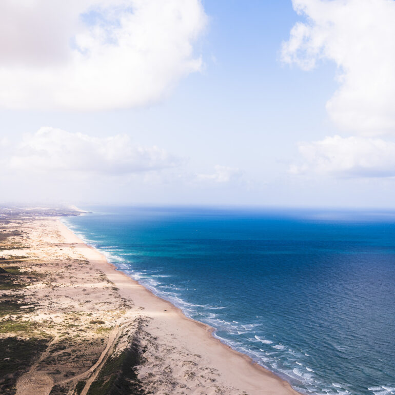 צילום אווירי של אזור מטווח 24 בחוף פלמחים