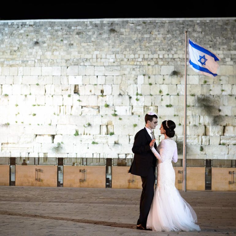 Bride & Groom At Kotel