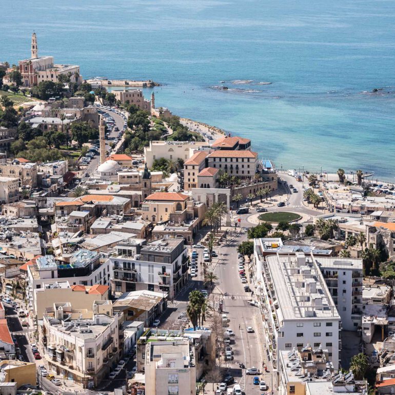 מבט על העיר יפו לכיוון הים